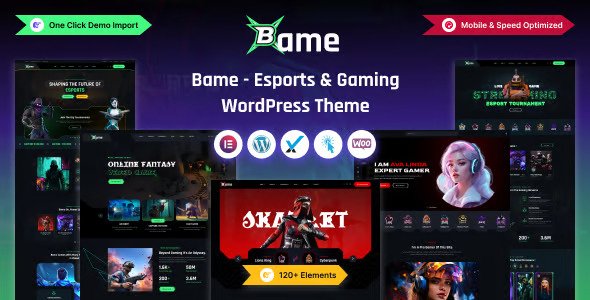 Bame – eSports and Gaming WordPress Theme