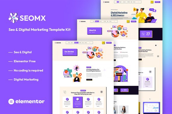 SeoMx – SEO & Digital Marketing Elementor Template Kit