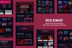 Rockway – Music Band & Musician Elementor Template Kit