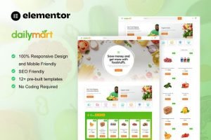 DailyMart – Grocery Store Elementor Template Kit